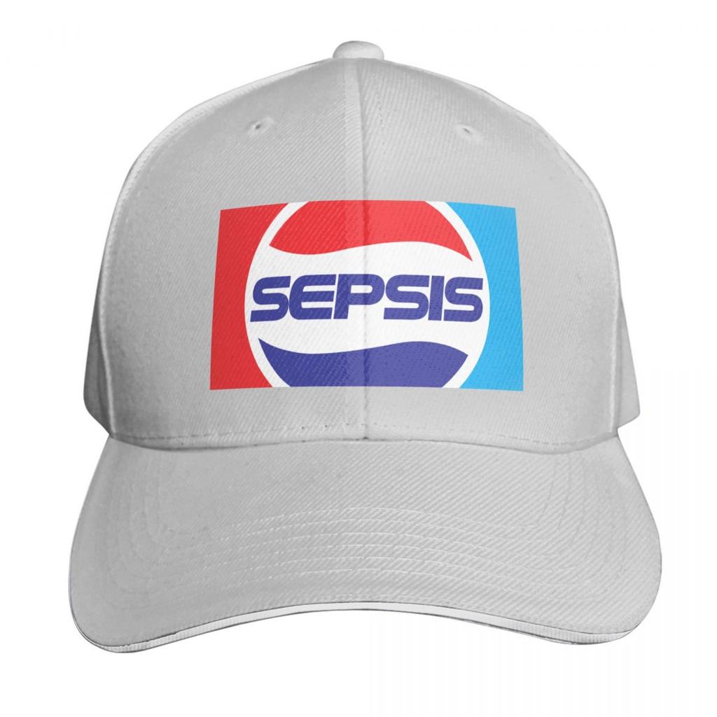 Sepsis White Baseball Cap Hood Party Hat Icon Brand Unisex Cap Unisexs Hats Womens