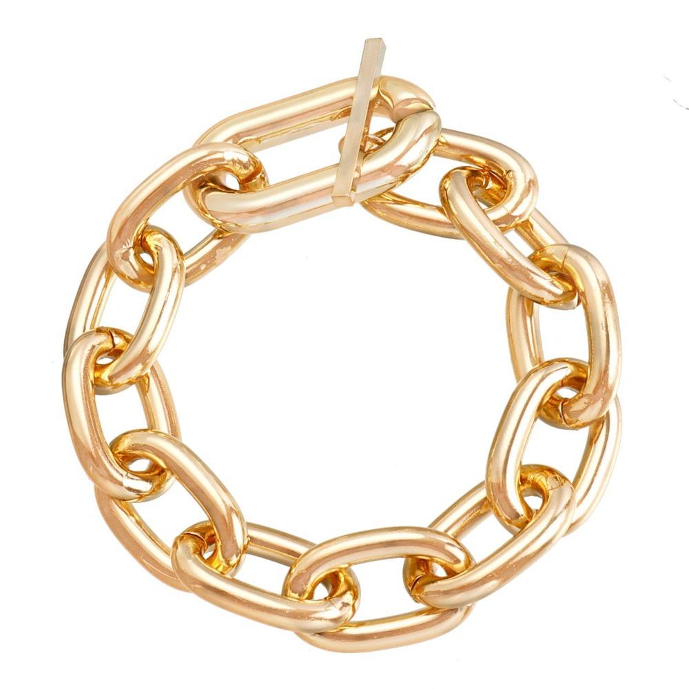 Street Hip Hop Trendy Splicing Simple Necklace Female Exaggerated Single-layer Geometric Aluminum Chain Necklace
