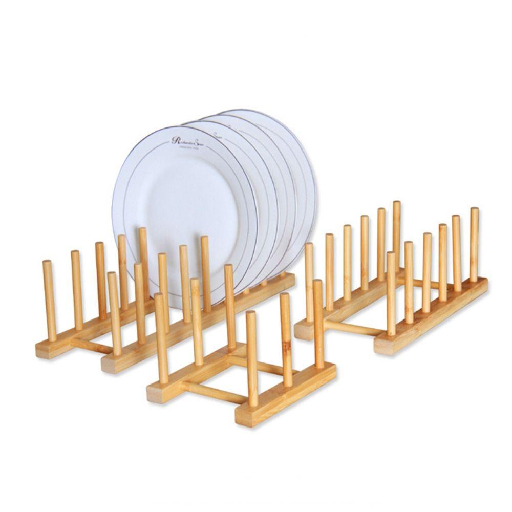 Multi-rooster Ontwerp Afdruiprek Houten Bordendroogrek Servies Opbergorganisator Keuken