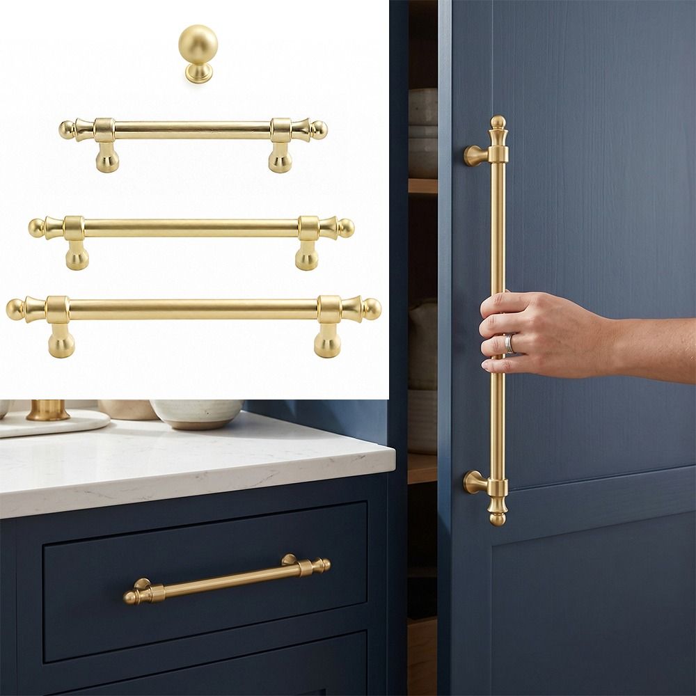 Gold Finish Cabinet Handles Zinc Alloy Furniture Handles European Style Cupboard Handles  Wardrobe