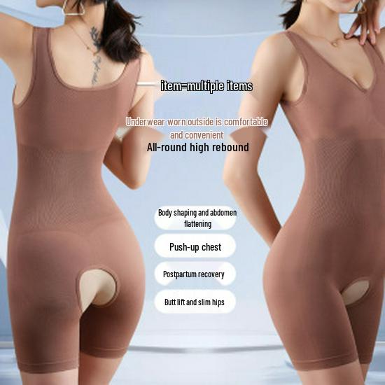 Plus Size Waist Cincher Shapewear: Postpartum Abdominal Control with Bust Support for Women