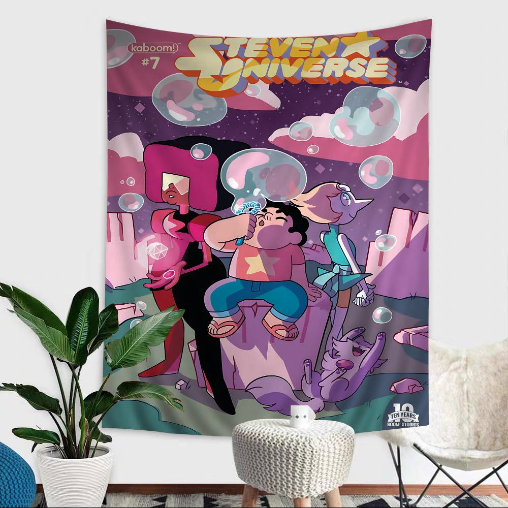 Animation SSteven UUniverse DIY Wall Tapestry Hippie Flower Wall Carpets Dorm Decor Wall Art Decor