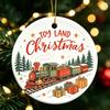 Festive Home Decor Ceramic Christmas Ornament, 2D Double Sided Cowboy/Nutcracker/Holy Berry Hanging Holiday Window Decorations Ornament for