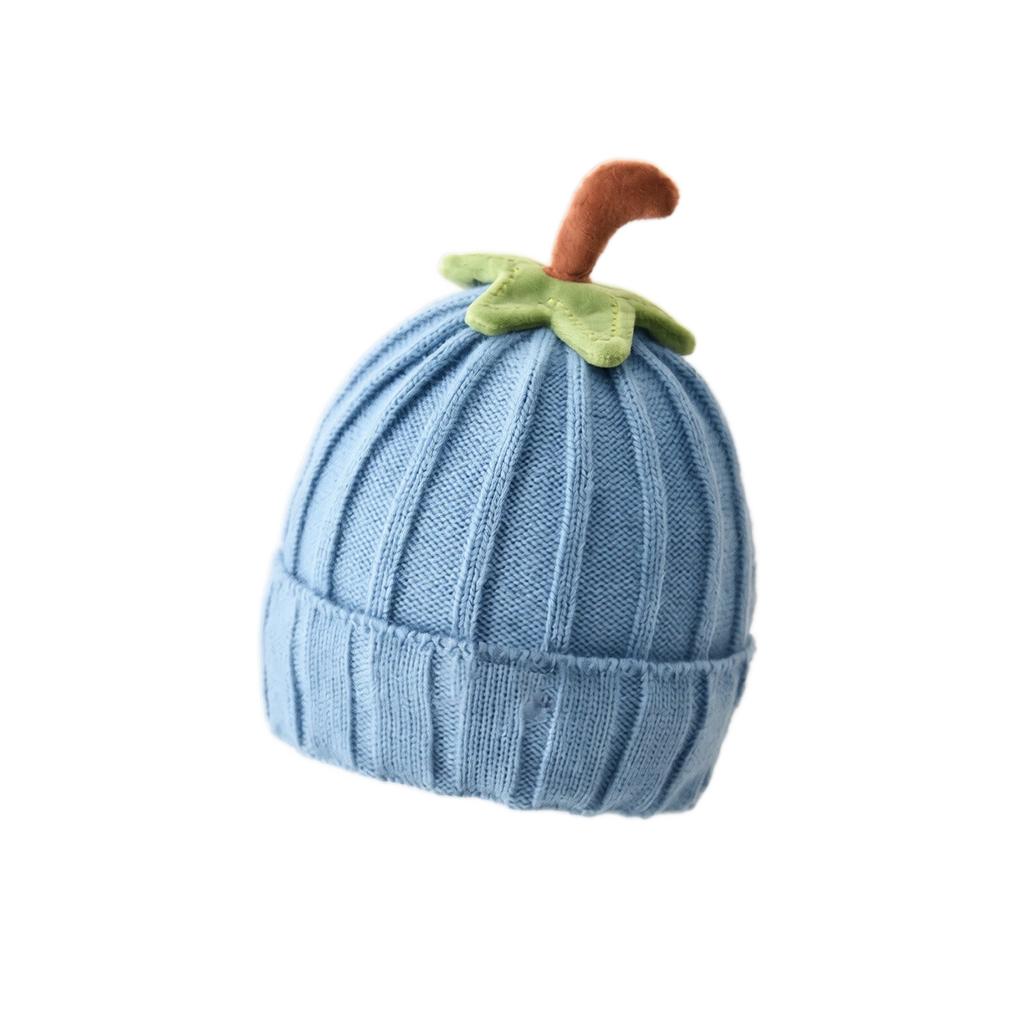Baby Kürbis Strickmütze für Halloween, Warm und Dick für Herbst und Winter