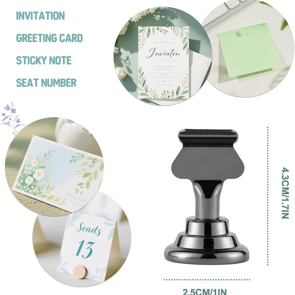 12/1pcs Vertical Classical Card Holders Metal Carbon Steel Table Number Place Menu Price Tag Photo Stands Desktop Display Clips