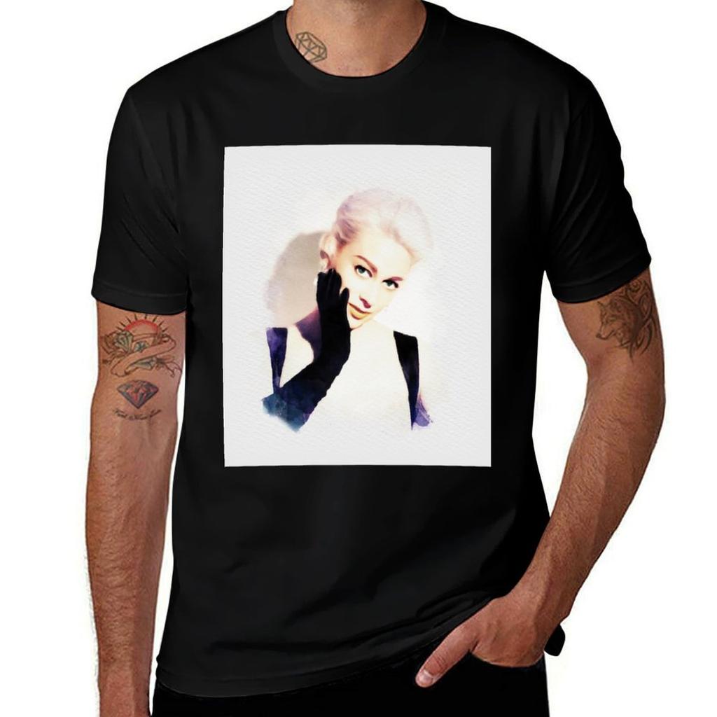 Martine Carol Movie Legend Tshirt Vintage Print Crew Neck Tee Tshirt