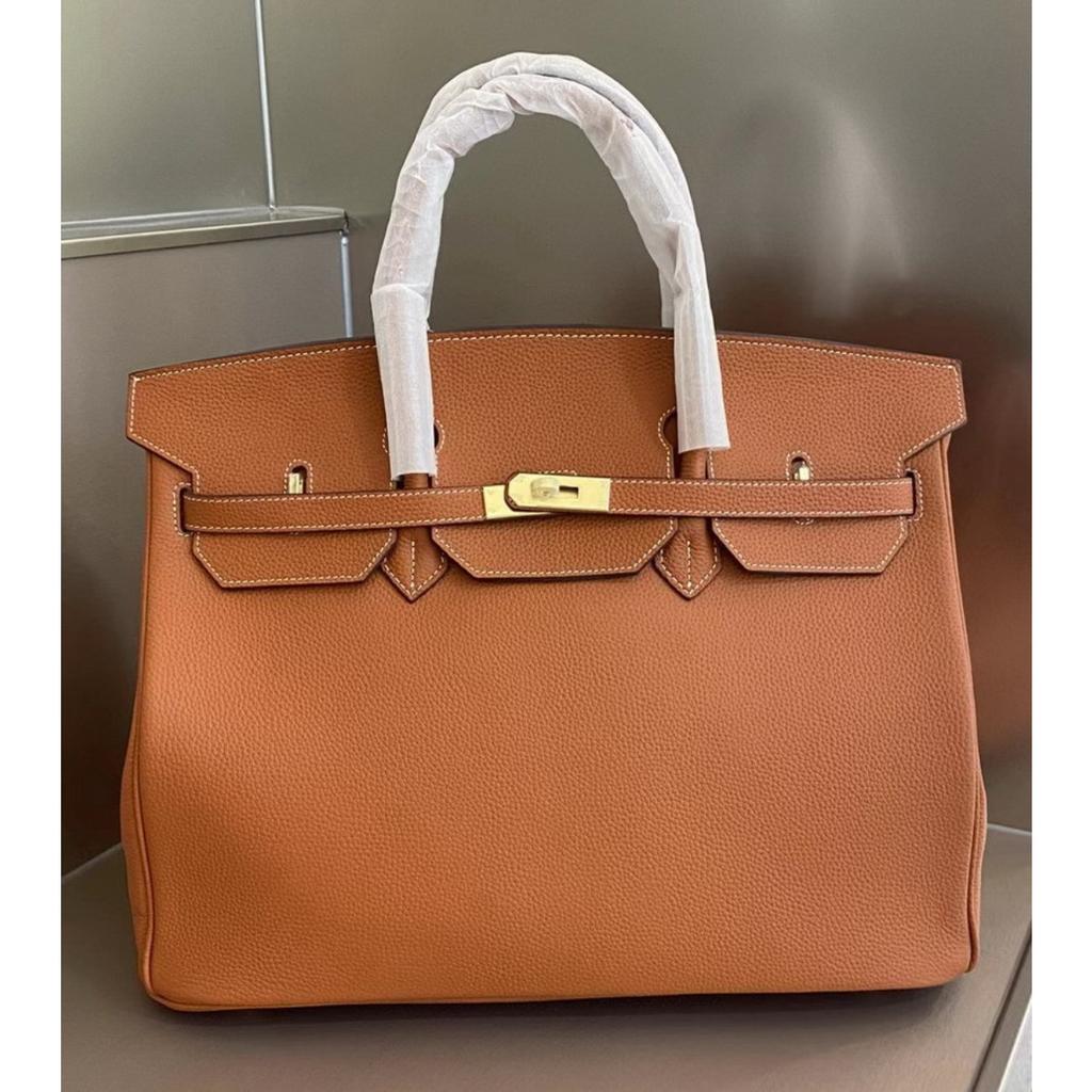 ML2026 Nueva Piel de Vaca de Capa Superior Bolso Platino de 40 cm Bolso Grande Bolso de Mano Bolso de Cuero Genuino para Mujer