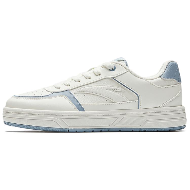 Anta Comfortable Fashion Versatile Wear Resistant Non Slip Shock Absorbing Low Top Sneakers Women Sneakers Ivory-White Dusty-Blue 122538010-3