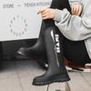 Women's Rain Boots PVC Outdoor Non-slip Tall Non-slip Rain Shoes Adult Rain Boots Color Waterproof Anti Slip Work Rubber Shoes