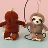 Stuffed Animals Sloth Small Pendant Simulation Soft Sloth Keychain Big Eyes Bag Charm Sloth Children Gifts