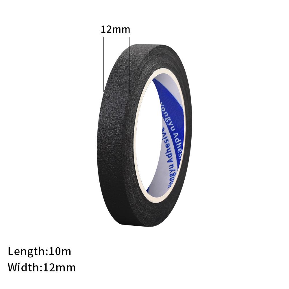 High-Tack Black Crepe Paper Tape for Children's Handmade Painting and Masking