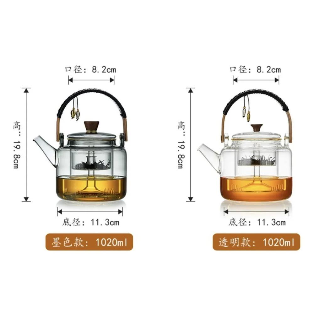 High Temperature Resistant High Borosilicate Glass Teapot Household Open Flame Electric Ceramic Stove Kettle Hot Water Teapot