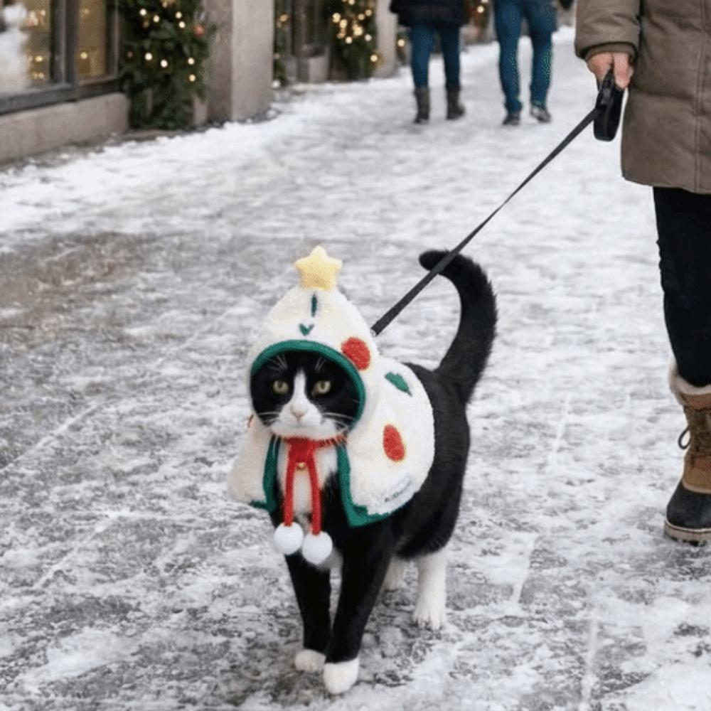Warm Dog Christmas Cape Cute Pet Cloak Creative Clothing Cat Cosplay Costume Winter Outfit
