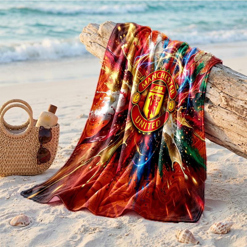 Manchester United Print Microfiber Beach Towel Quick Dry Absorbent Large Towel For Beach Swimming Travel
