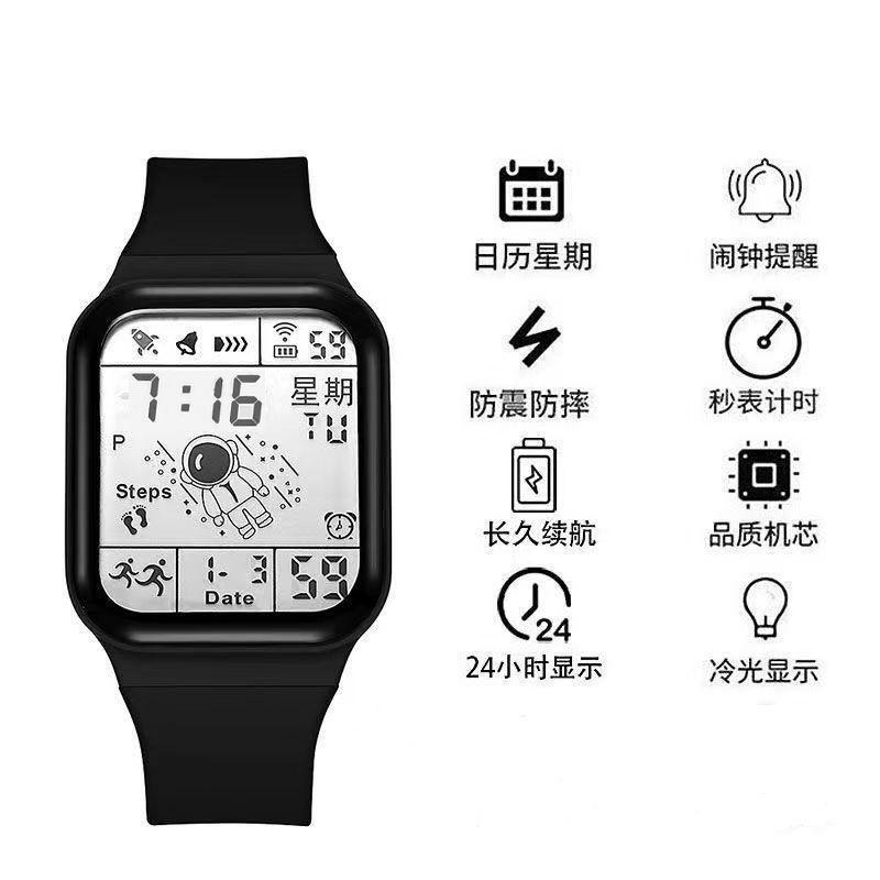 

Модний цифровий годинник для чоловіків, жінок, дітей, водонепроникний спортивний годинник-космонавт, багатофункціональний годинник, студентський електронний наручний годинник