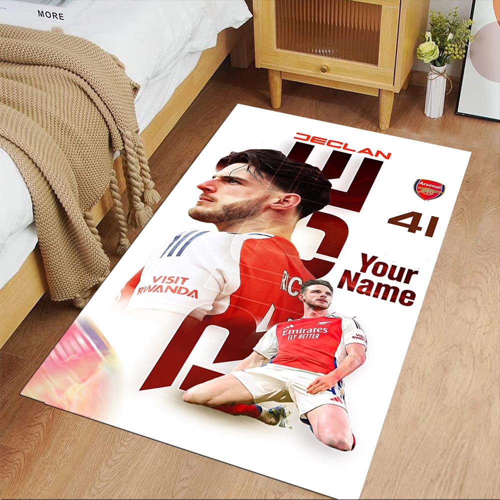 Arsenal Football Player Customizable Name Floor Mat Design for Study room Dormitory Foyer Outdoor Antislip Carpet Decorate Offices Spiritual Gift