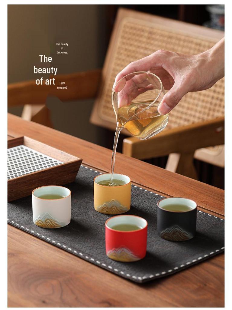 Kung Fu Tea Set: White Porcelain & Ceramic Teacups, Mutton Fat Jade Master Cup, Tea Bowl Set Gift