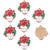 16 Styles KC Gold Drop Oil Fresh Flower Valentine's Day Pendant Charms - Premium and Creative Ornaments