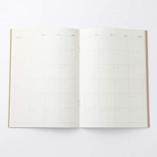 Muji A5 Schedule Notebook - Monthly Use 32 Sheets