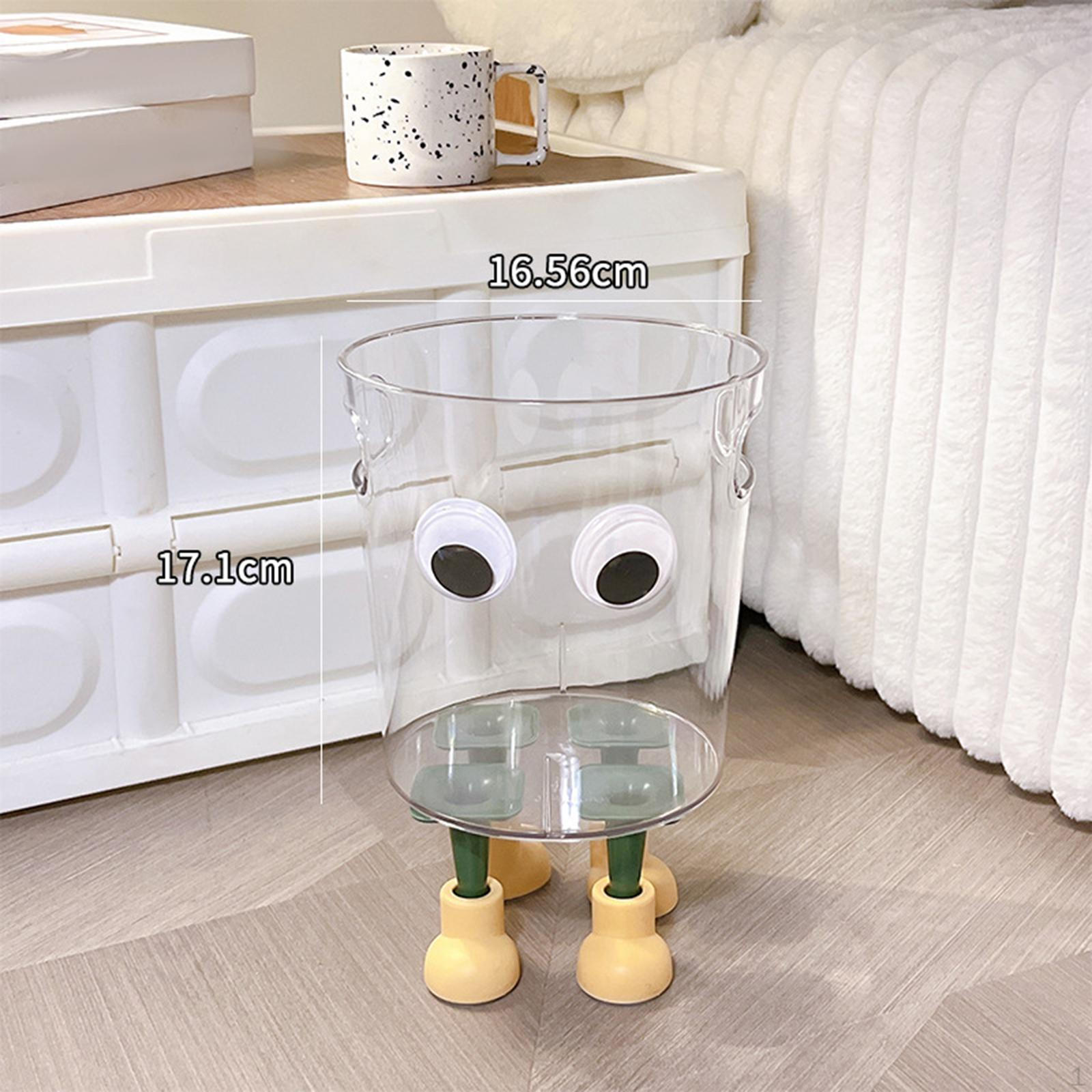 

Креативный мусорный бак, прозрачная корзина, бумажный контейнер, милый компактный стильный маленький мультяшный контейнер S