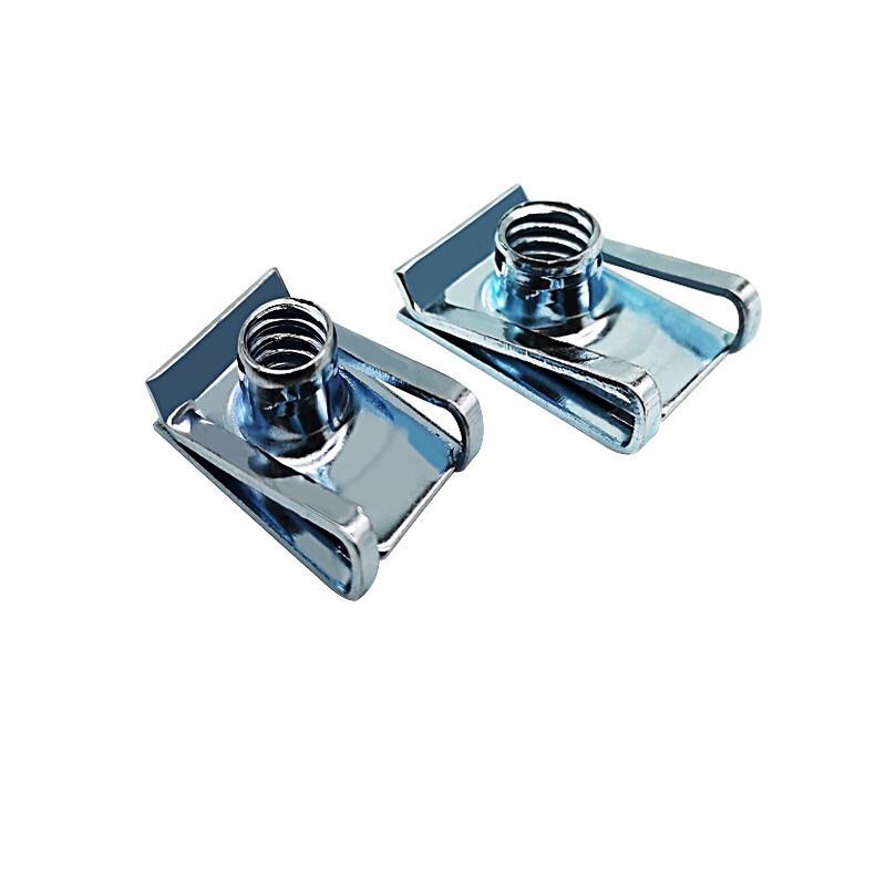 304 Stainless Steel Spring Plate U-Clip Nuts (10 Pcs)