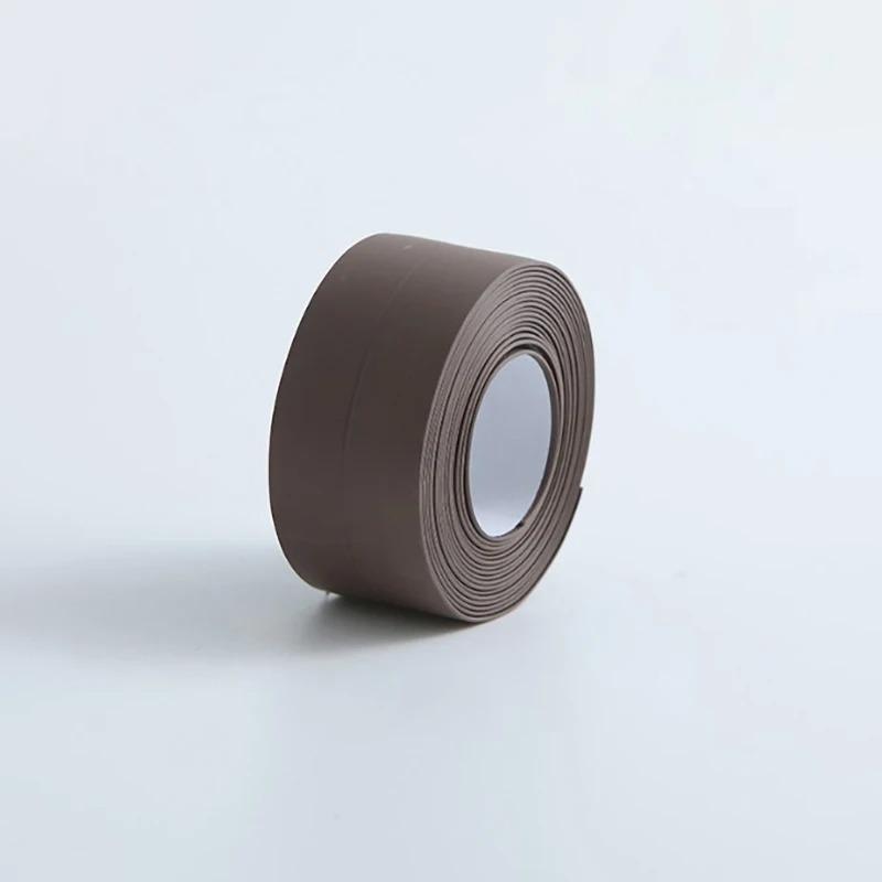 1PC 1m/39.37inch Self Adhesive Edge Caulk Tape Kitchen Countertop Sink Waterproof Oil Mildew Proof Corner Sealant Sealing Strip
