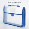 A4 Portable Snap Button File Bag Large-Capacity Document Bag Examination Paper Storage Bag File Organizer School Supplies
