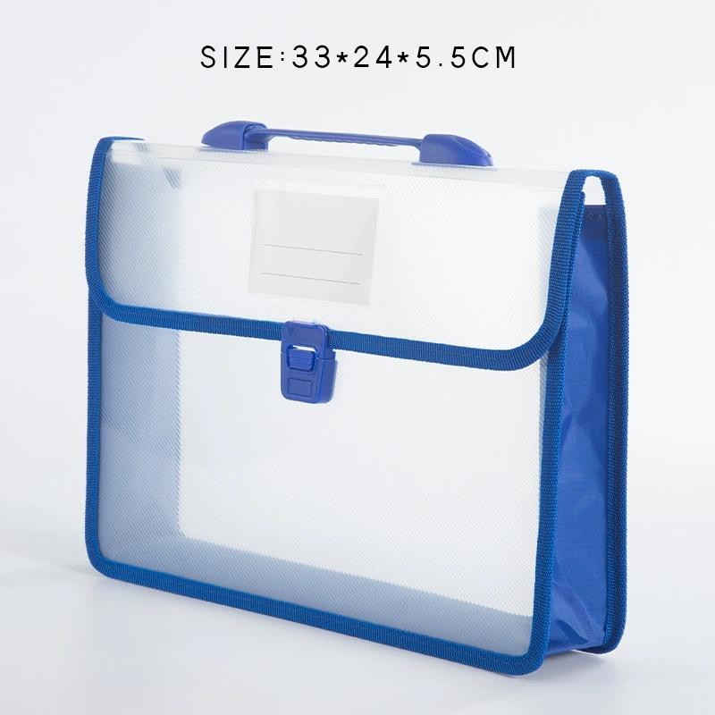 A4 Portable Snap Button File Bag Large-Capacity Document Bag Examination Paper Storage Bag File Organizer School Supplies