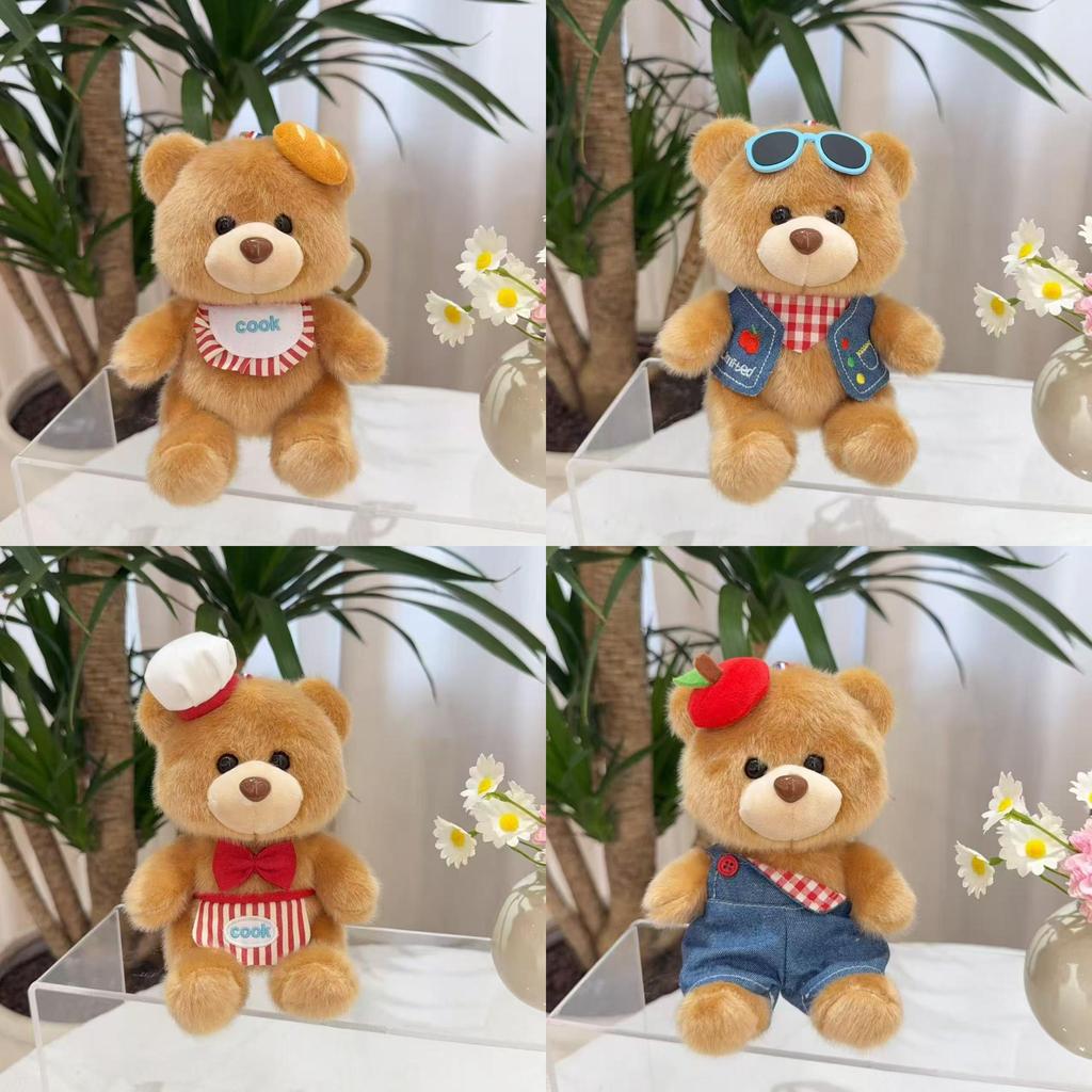 Plush Bear Keychain Cute Chef Bear Cartoon Toy For Kids And Teens