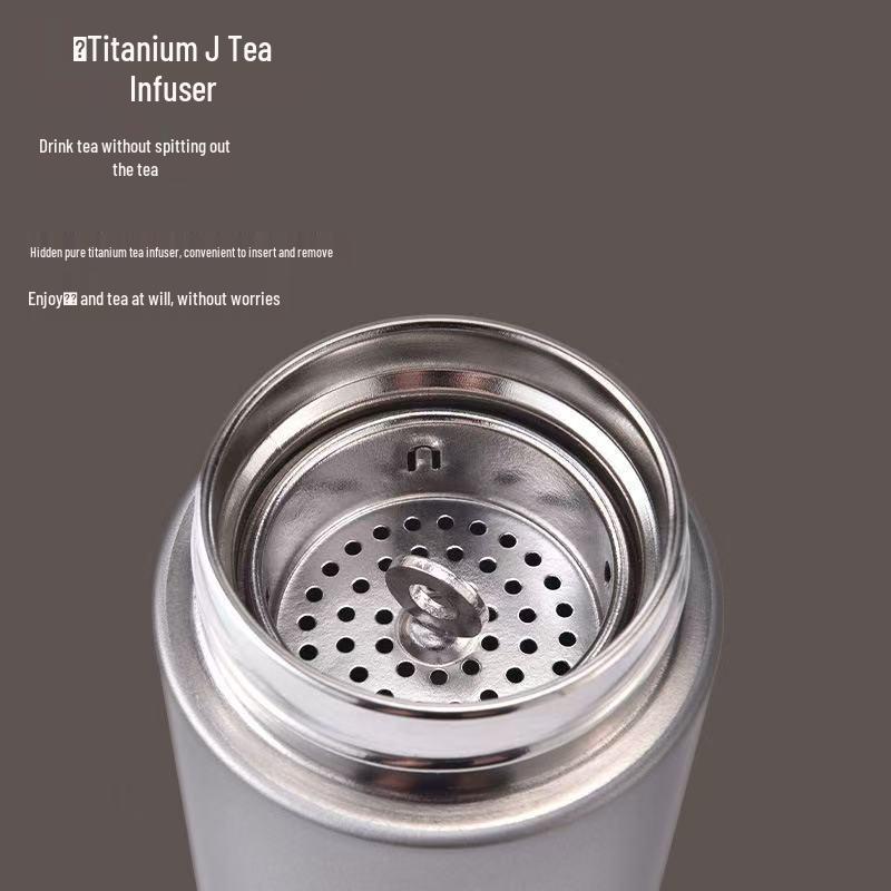 Premium Titanium Insulated Cup for Men and Women - Light Luxury Tea Infuser Gift