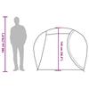 Dome Camping Tent for 4 Persons Gray and Orange Waterproof
