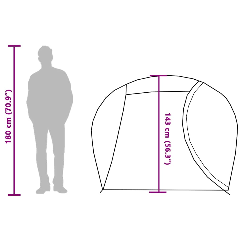 Dome Camping Tent for 4 Persons Gray and Orange Waterproof