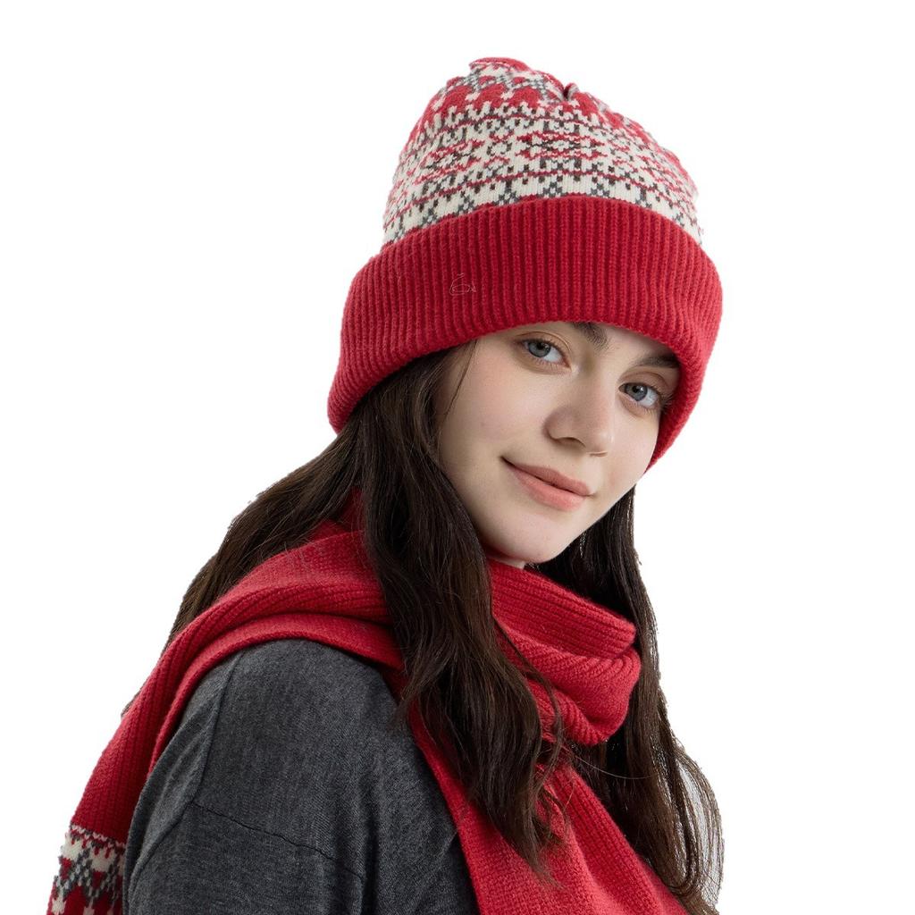 DIMANAF Winter Autumn Women Hat Floral Thick Knitted Hat New Lady Warm Thick 2025 Fashion