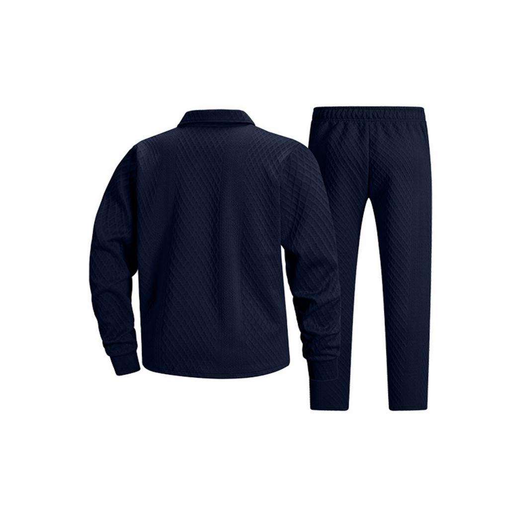 Men's Casual Twill Color Two Piece Set Everyday Outfit