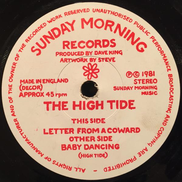 

7inch Record HIGH TIDE - Baby Dancing NONE Sunday Morning 1981 UK Rock Used