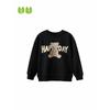 Children's Clothing for Autumn and Winter, Fleece Sweatshirt with Bear Design, Fleece Top for Older Girls, Crew Neck Pullover for Boys