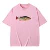 Fish Smoking Funny Vertebrata Printed Lovers Meme Tshirts Women Casual Vintage Women Short Sleeve Tshirt Causal Clothing