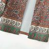 ZANZEA Boho-Print Damen Lässig Offen Vorne 3/4 Ärmel Locker Überwurf Bluse