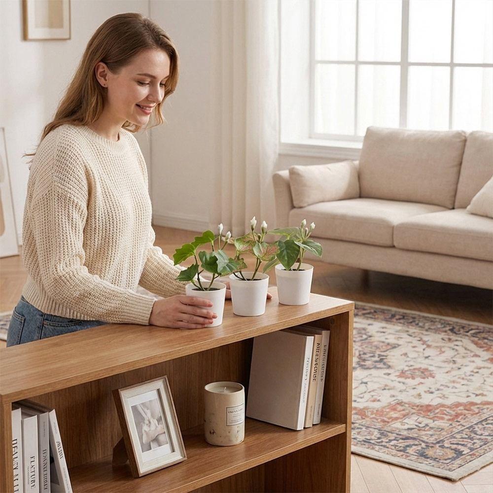 Green Green Plant Potted Greenery Desktop Ornament High Quality Artificial Grass Bonsai  Windowsill