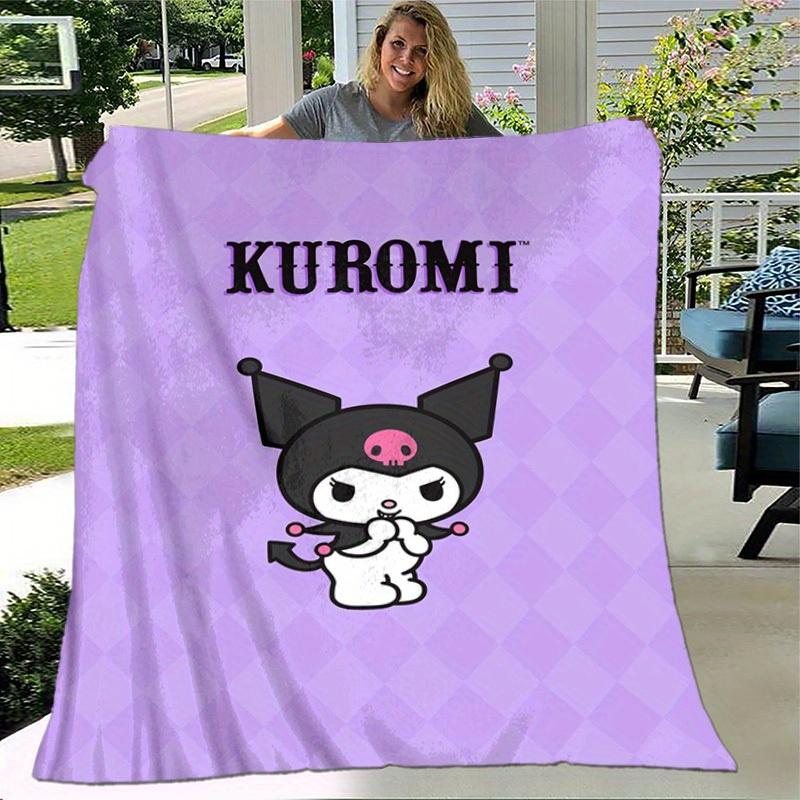 1pc Kuromi Cute Cartoon Character Purple Diamond Patterned Blanket - Perfect for Home, Office, Outdoor Use, Gift Idea, Suitable for All Seasonsz041766