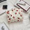 Fashion Floral Cosmetic Bag Women Makeup Pouch Makeup Organizer Travel Wash Bag Canvas Clutch Bag Travel Organizer Bags