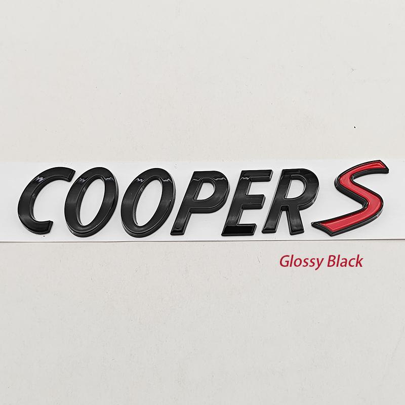 NEW 3D ABS Car Letters Logo Cooper S Rear Trunk Badge Emblem Decals Sticker For MINI R55 R56 F56 R50 R52 F55 JCW R53 Accessories