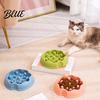 Anti-choke Dog Bowl Slow Feeder Bowl Cat Eating Anti-Slip Food-grade Pet Bottom Dish Reduces Choking Vomiting for Cats Dogs