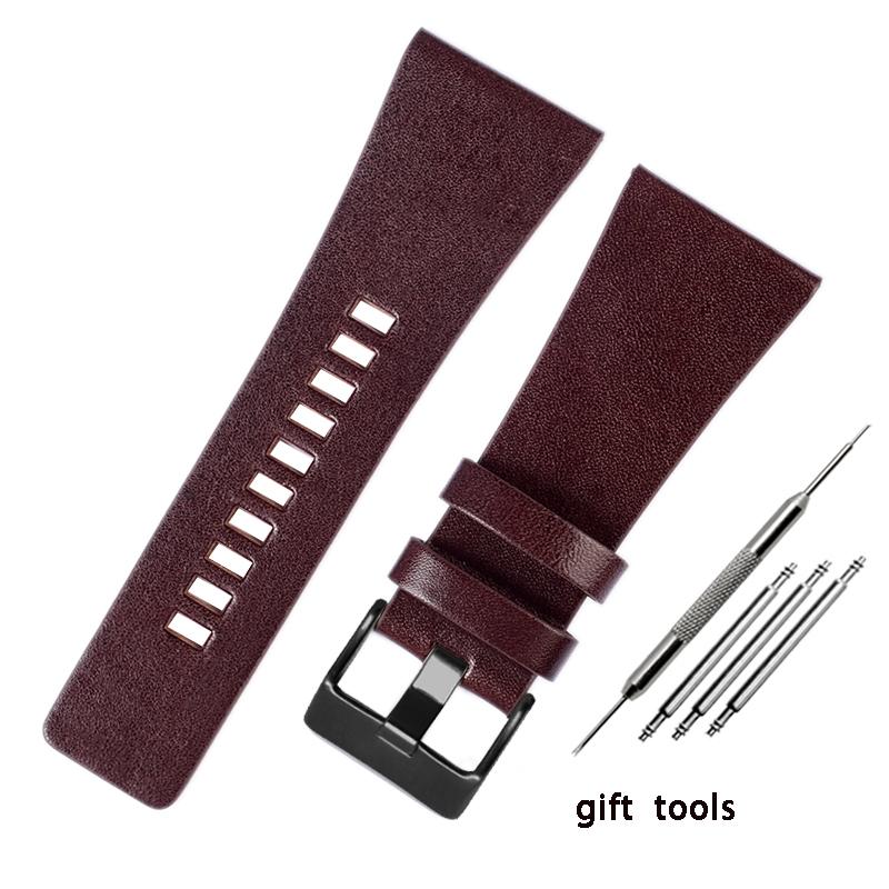 Men's large wristband for police feike Diesel dz7396dz1206dz1399dz1405 leather watchband 22 24 26 28 30mm 32mm Leather strap