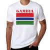 Gambia T-shirt t-shirts för man bomull roliga tryckta t-shirts för man T-shirt