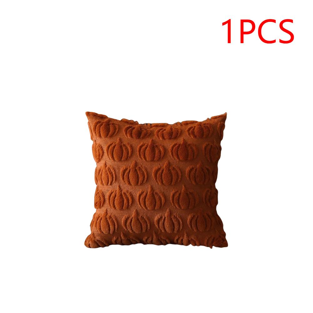 1-4PCS Halloween Ghost Pumpkin Pillowcase Washable Soft Pillow Case  Faux Fur Pillowcase for Festive Home Accent Bedroom Home De