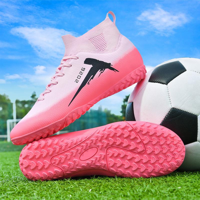 

Foreign trade large size pink youth football shoes men s and women s tf broken nails ag long nails artificial grass training shoes 46