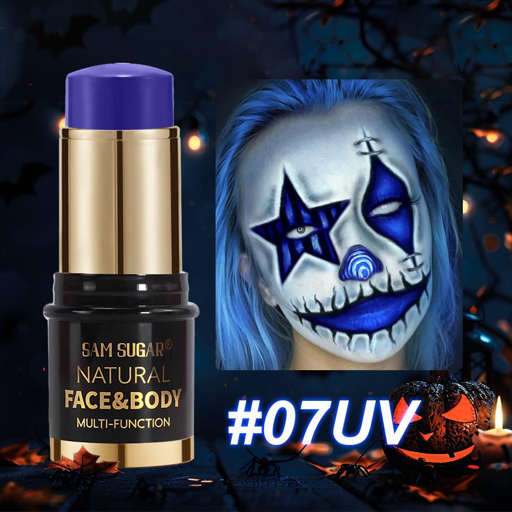 SAM SUGAR UV Glow Face and Body Paint Stick Neon Blacklight Painting Makeup Crayon for Halloween Festival Rave Party Stage Cosmetics