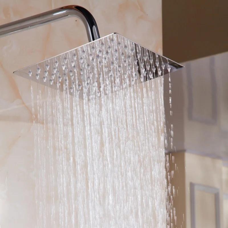 8'' Stainless Steel High Quality Square Top Rainfall Shower Head Big Round Shower Head