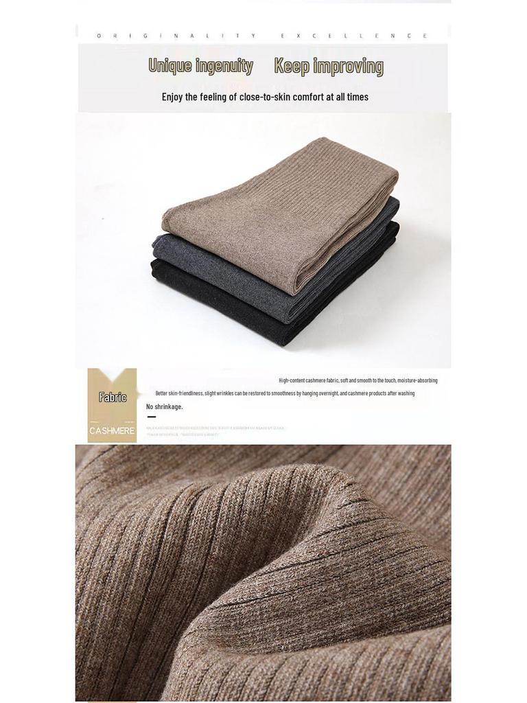 Unisex Wollhose mit mittlerer Bundhöhe: Dick, Schlankmachend, Kältebeständig für Herbst und Winter